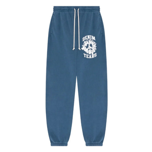 Denim Tears Navy Blue University Sweatpants