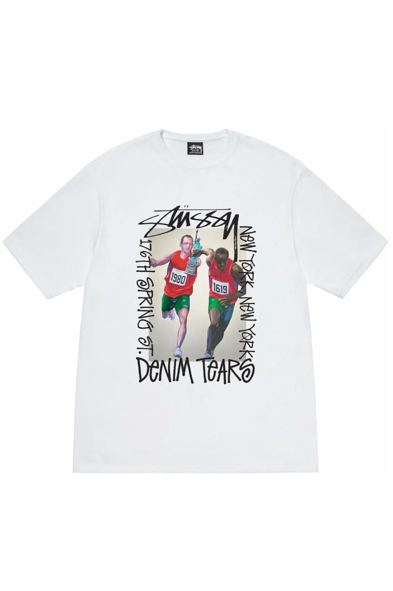 Denim Tears x Stussy ‘Pass The Baton’ Collab Tee