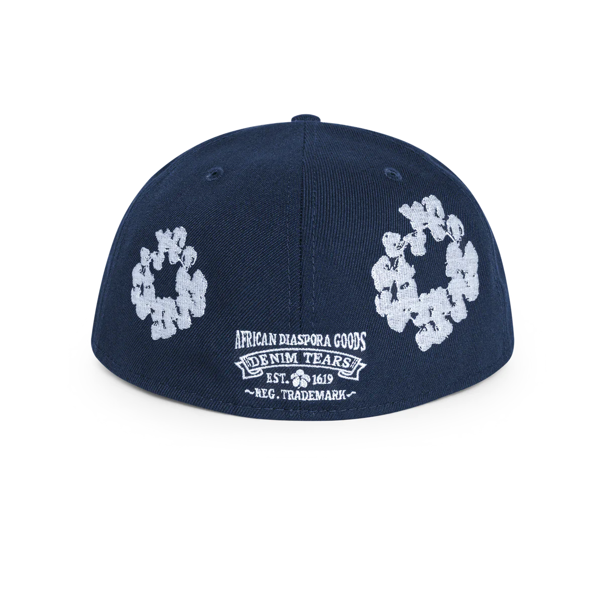 Denim Tears Cotton Wreath Fitted Hat - Navy