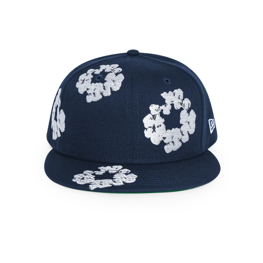 Denim Tears Cotton Wreath Fitted Hat - Navy