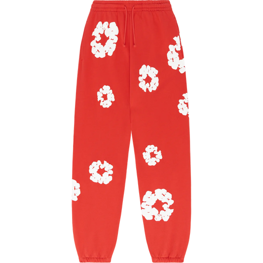 Denim Tears Cotton Wreath Red Sweatpants