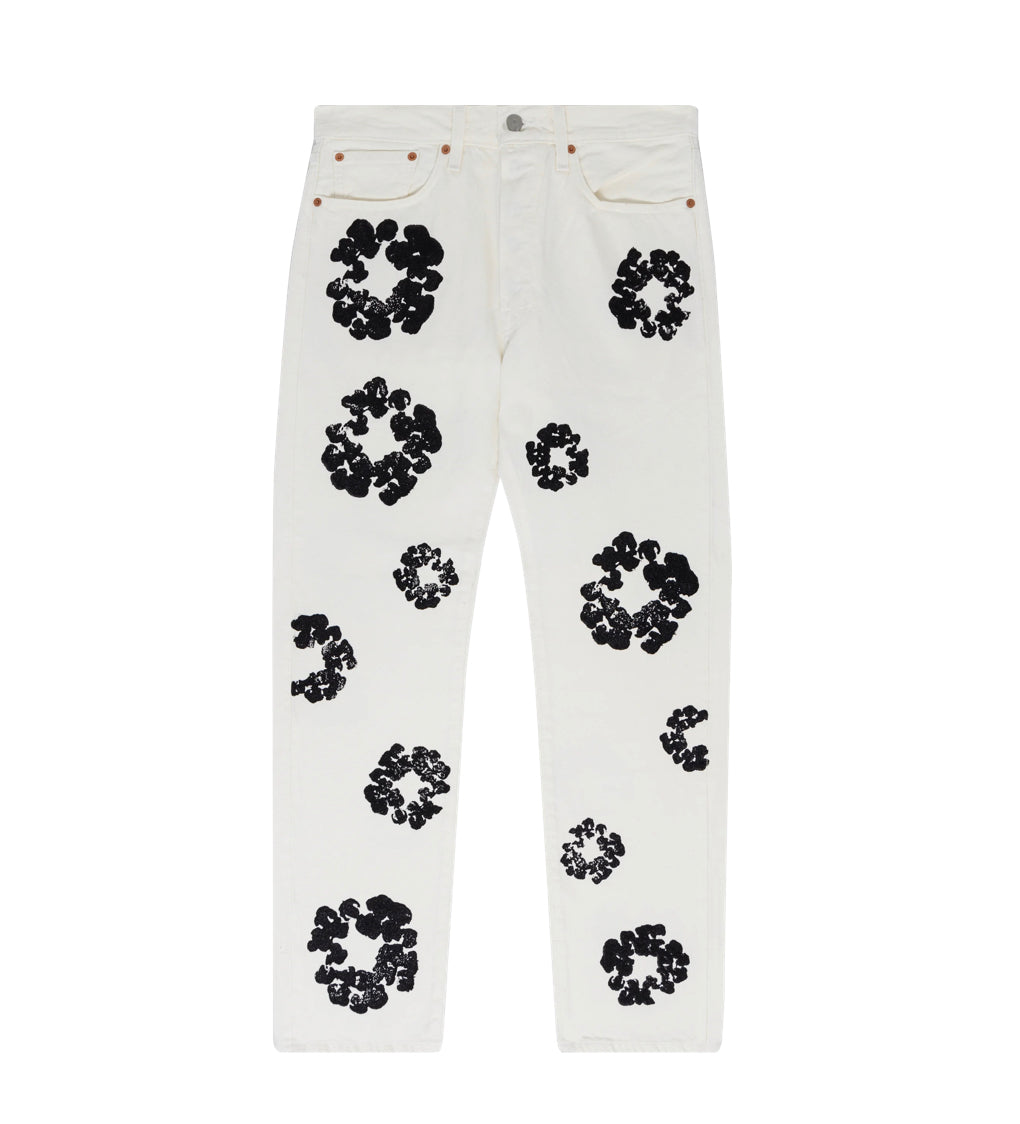 Denim Tears Cotton Wreath Jeans white