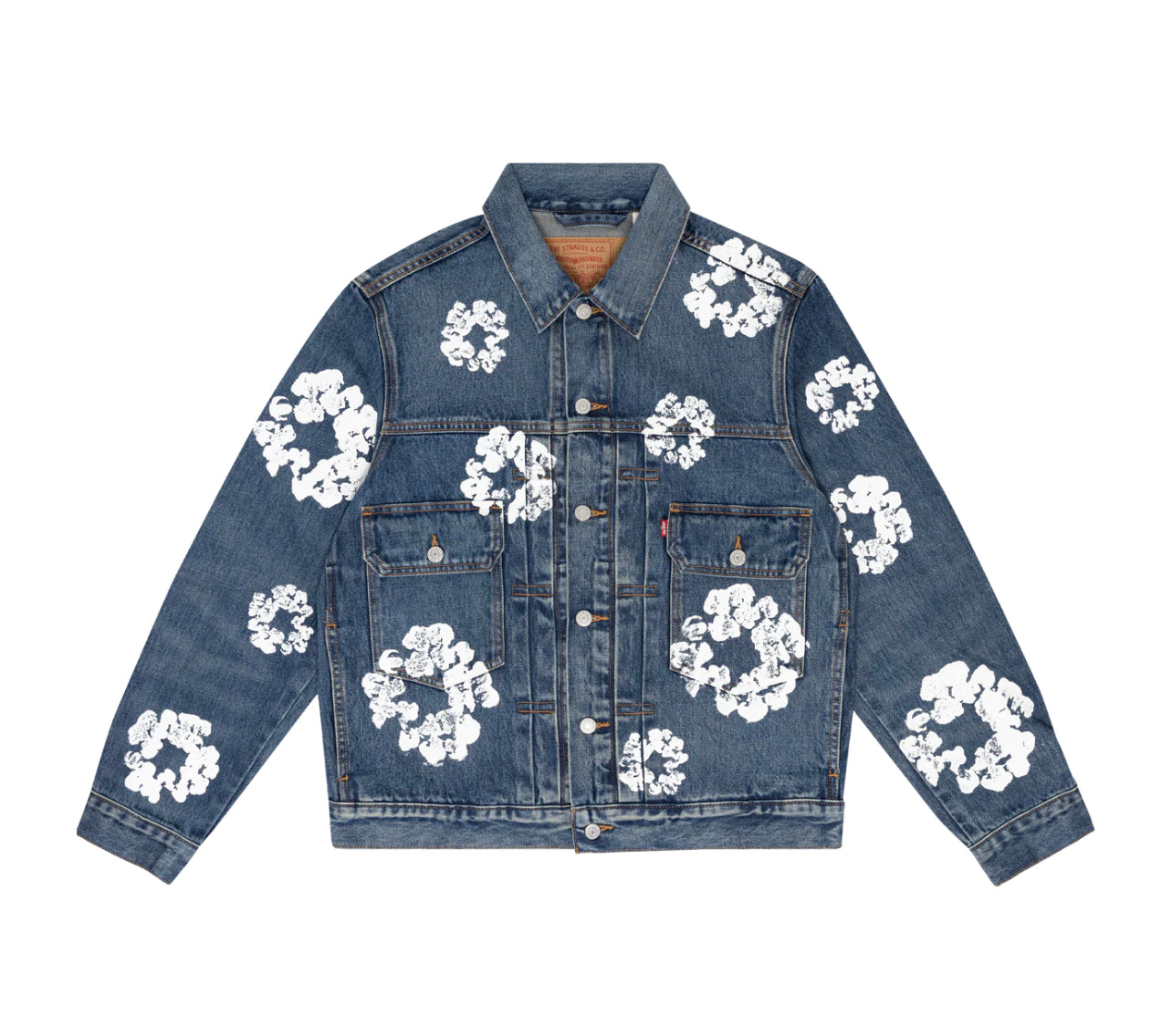 Denim Tears All Over Wreath Denim Jacket ‘Dark Wash’