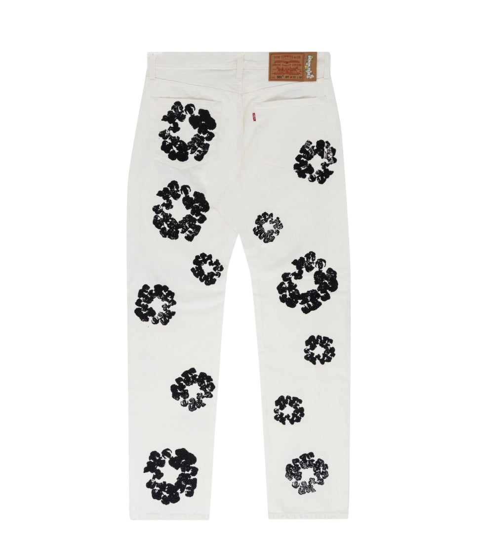 Denim Tears Cotton Wreath Jeans white